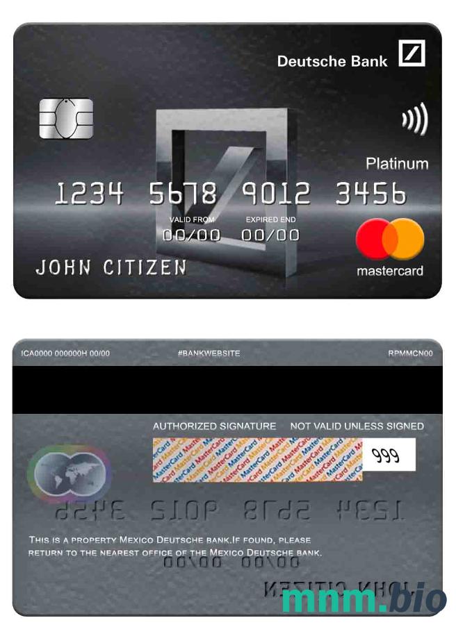 Mexico Deutsche bank mastercard platyna